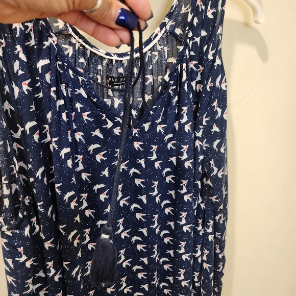 MAX JEANS Cold Shoulder Relaxed Fit Boho  Blouse size L - Picture 7 of 9